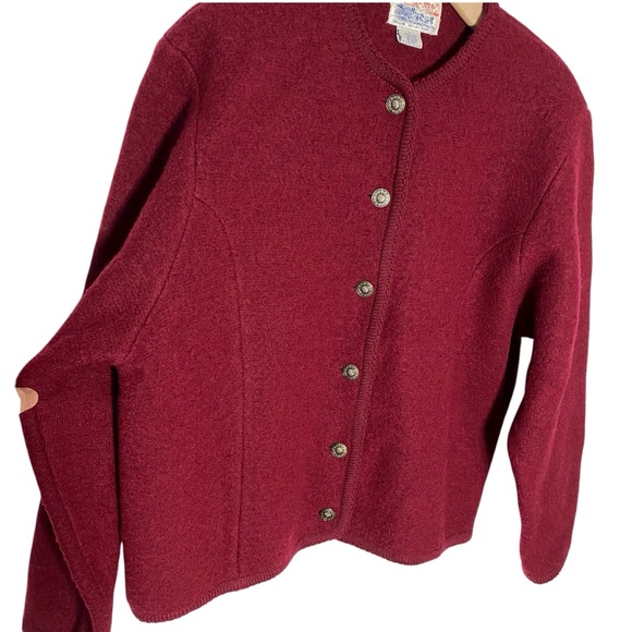 VINTAGE TALLY HO 100% Wool Cardigan - Picture 3 of 5